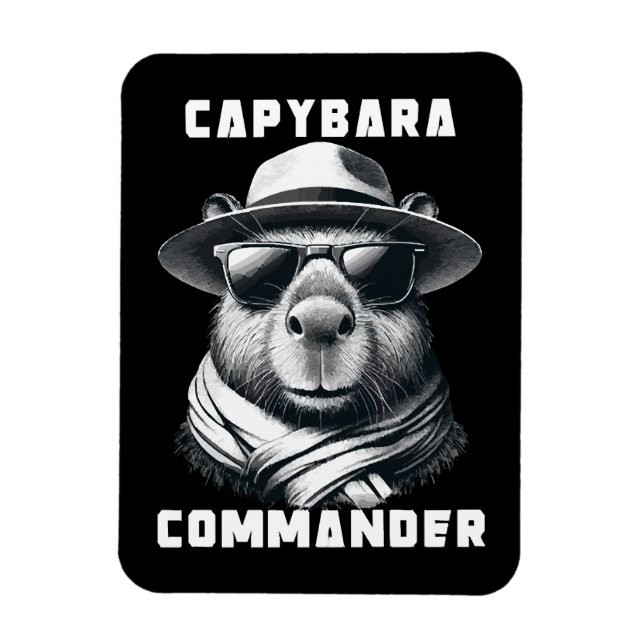 Capybara mit Sonnenbrille Kapitän Magnet (Vertikal)