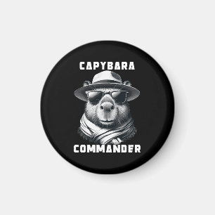 Capybara mit Sonnenbrille Kapitän Magnet