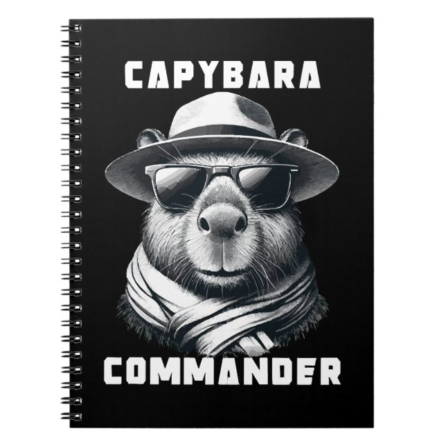 Capybara mit Sonnenbrille Kapitän Notizblock (Vorderseite)