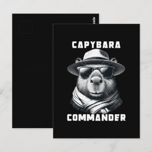 Capybara mit Sonnenbrille Kapitän Postkarte