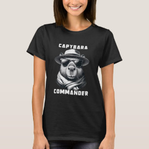 Capybara mit Sonnenbrille Kapitän T-Shirt