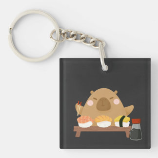 Capybara mit Sushi Schlüsselanhänger