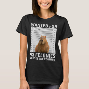 Capybara Mugshot für 93 Felonies unglaublich witzi T-Shirt