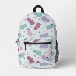 Capybara Muster bedruckte Rucksack
