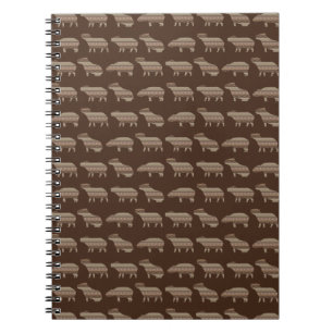 Capybara-Muster-Notizbuch Notizblock