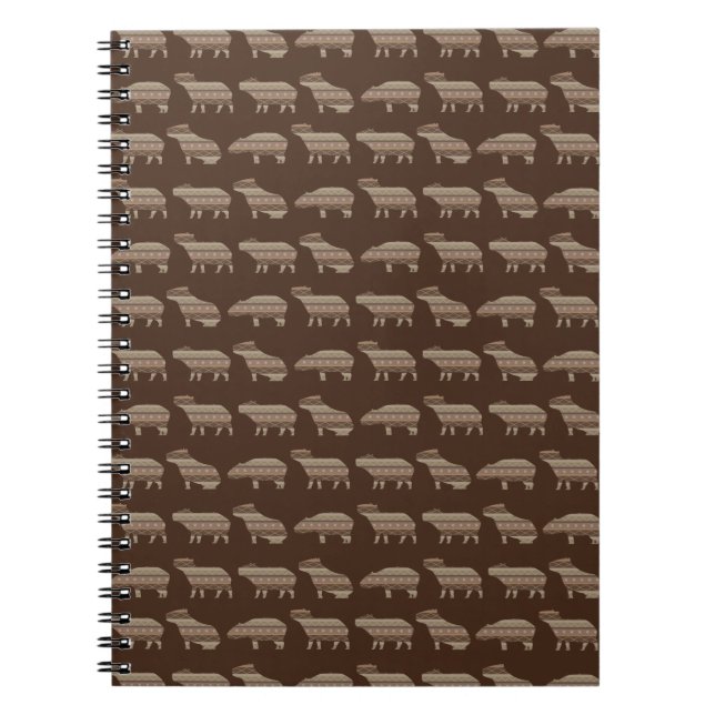 Capybara-Muster-Notizbuch Notizblock (Vorderseite)
