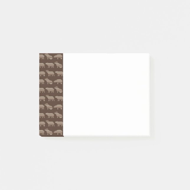 Capybara Muster Post-It Notes Post-it Klebezettel (Vorderseite)