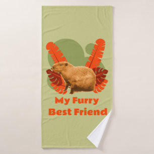 Capybara My Furry Best Friend Badehandtuch