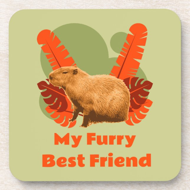 Capybara My Furry Best Friend Getränkeuntersetzer (Vorderseite)