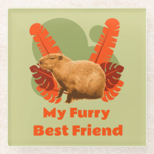 Capybara My Furry Best Friend Glasuntersetzer