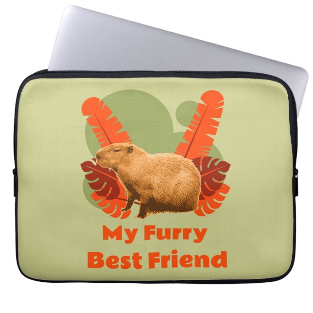 Capybara My Furry Best Friend Laptopschutzhülle (Vorderseite)