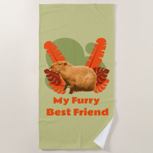 Capybara My Furry Best Friend Strandtuch