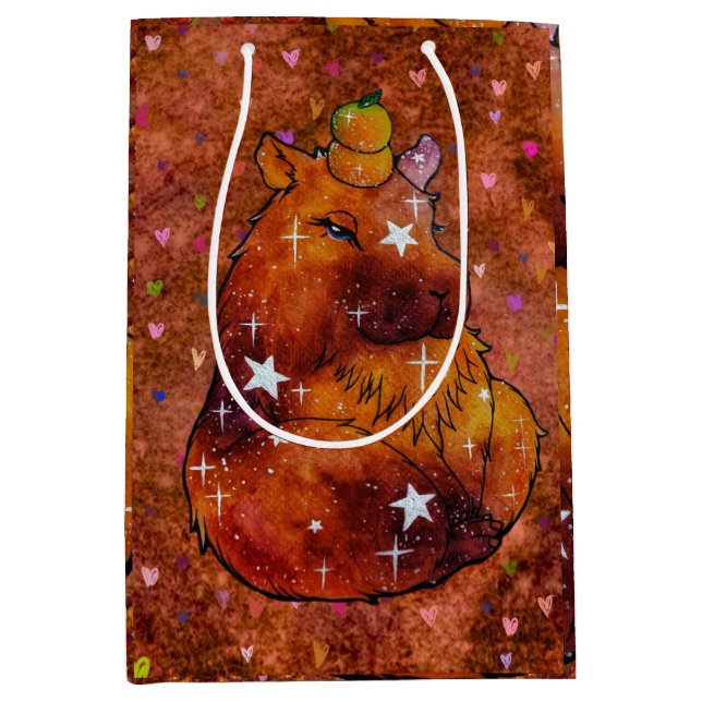Capybara named Dream Mittlere Geschenktüte (Vorderseite)