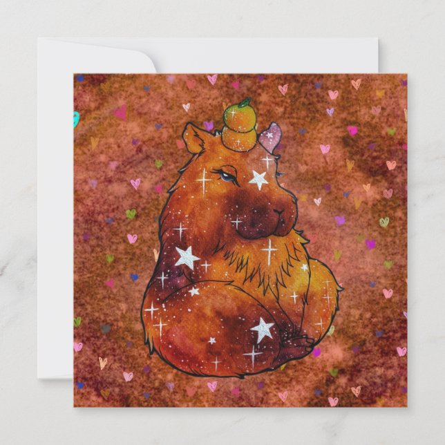 Capybara namens Dream Einladung (Vorderseite)