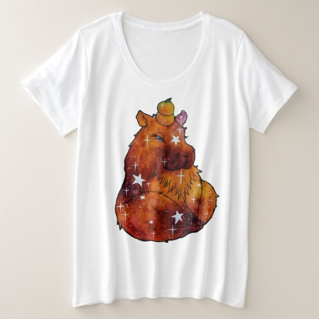 Capybara namens Dream Große Größe T-Shirt (Design vorne)