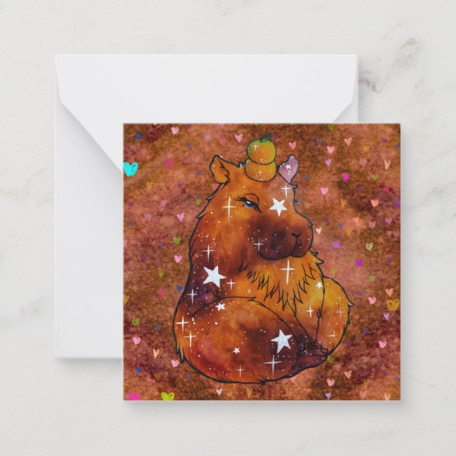 Capybara namens Dream Mitteilungskarte (Vorderseite)