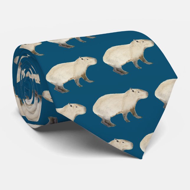 Capybara Neck Tie Krawatte (Gerollt)