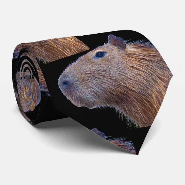 Capybara Neck Tie Krawatte (Gerollt)