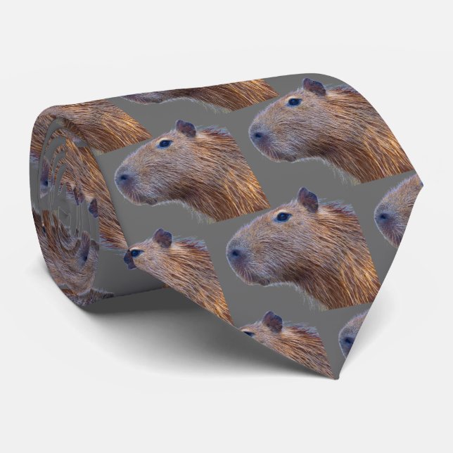 Capybara Neck Tie Krawatte (Gerollt)