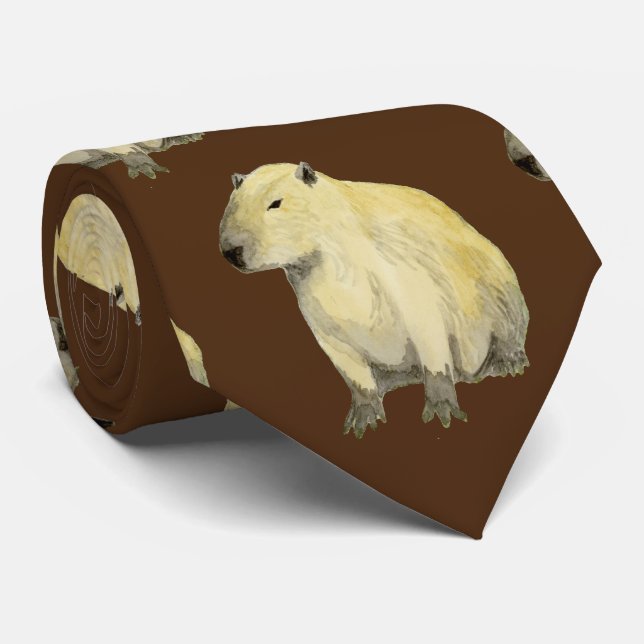 Capybara Neck Tie Krawatte (Gerollt)