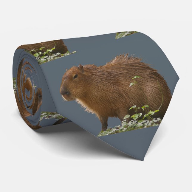 Capybara Neck Tie Krawatte (Gerollt)