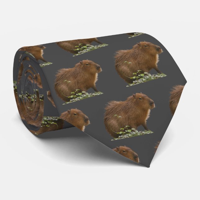Capybara Neck Tie Krawatte (Gerollt)
