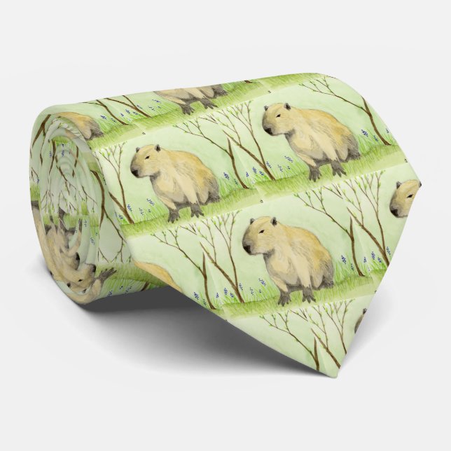 Capybara Neck Tie Krawatte (Gerollt)