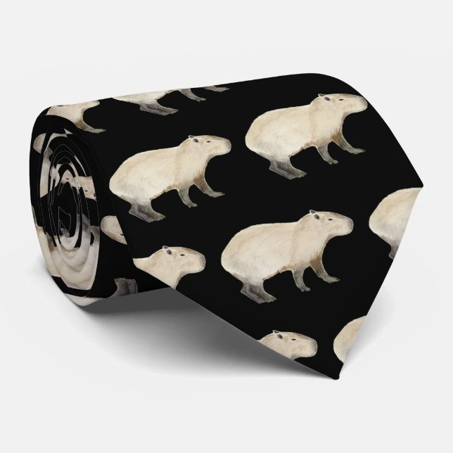 Capybara Neck Tie Krawatte (Gerollt)