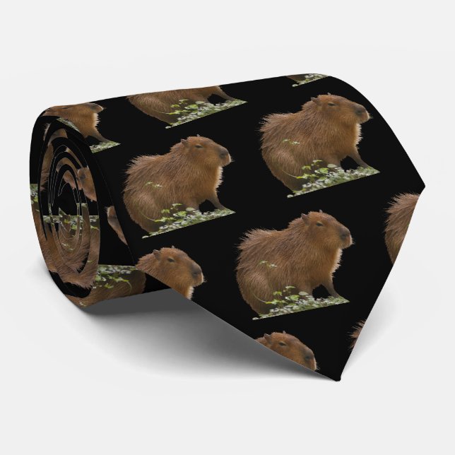 Capybara Neck Tie Krawatte (Gerollt)