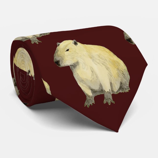 Capybara Neck Tie Krawatte (Gerollt)