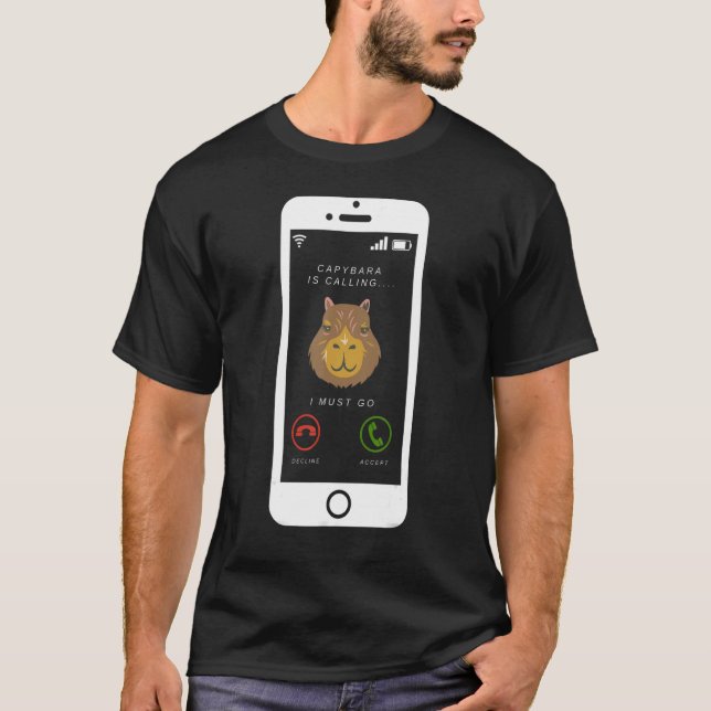 Capybara nennt humorvolle Capibara Rodent Anima T-Shirt (Vorderseite)