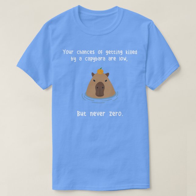 Capybara nie Null T-Shirt (Design vorne)
