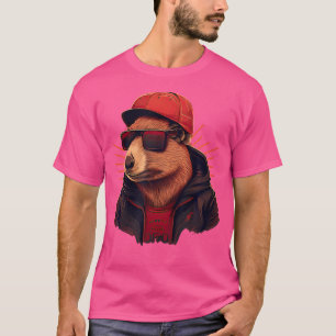 Capybara Niedlich und lustig Capybara Rap Dj Anges T-Shirt