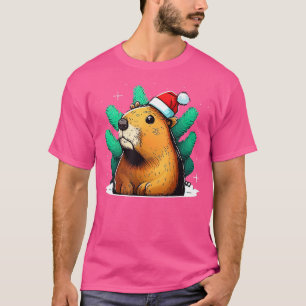 Capybara Niedlich und lustig Capybara Weihnachten T-Shirt
