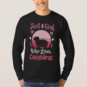 Capybara Nur ein Mädchen, das Capybaras Lieben T-Shirt