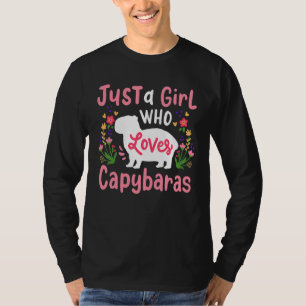 Capybara Nur ein Mädchen, das Capybaras Lieben T-Shirt