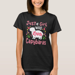 Capybara Nur ein Mädchen, das Capybaras Lieben T-Shirt