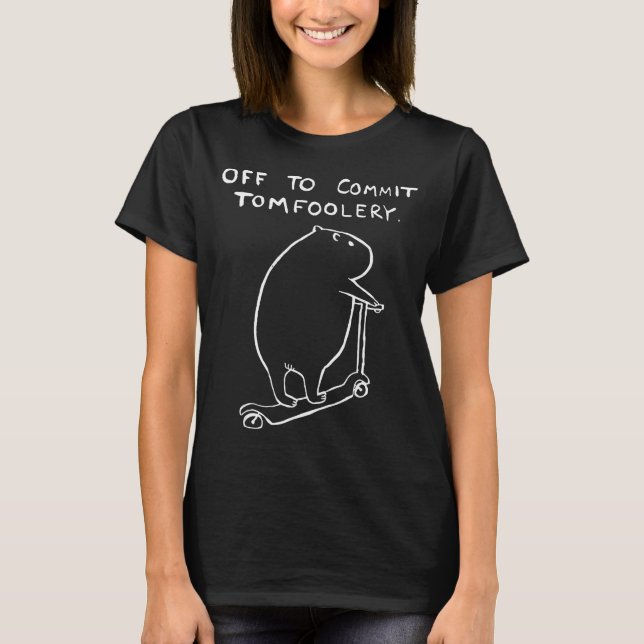 Capybara Off To Commit Tomfoolery  T-Shirt (Vorderseite)