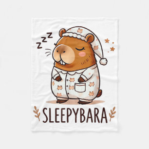 Capybara Offiziell Sleep Pajamas Nachtgown Sleepyb Fleecedecke