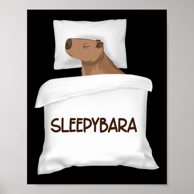 Capybara Offiziell Sleep Pajamas Nachtgown Sleepyb Poster (Vorne)