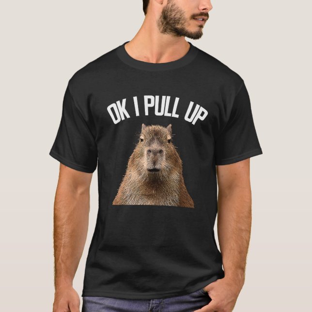 Capybara Ok I Pull Up Rodent Capybara Frauen Männe T-Shirt (Vorderseite)