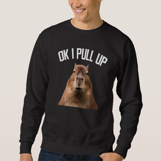 Capybara Ok I Pull Up Rodent Capybara Women Men Sweatshirt (Vorderseite)