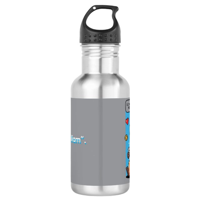 Capybara Old School Gamer Water Bottle Edelstahlflasche (Vorderseite)