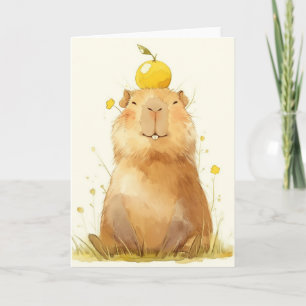 Capybara Orange You Glad Karte
