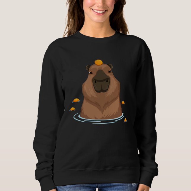 Capybara Oranges  Capibara Animal  Cool Sweatshirt (Vorderseite)