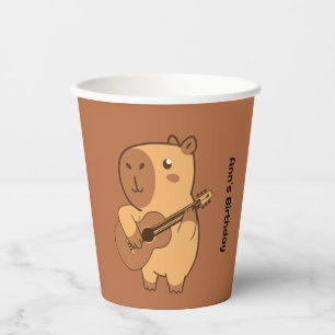 Capybara Party Paper Cup   Süße Tier Birthday Pappbecher