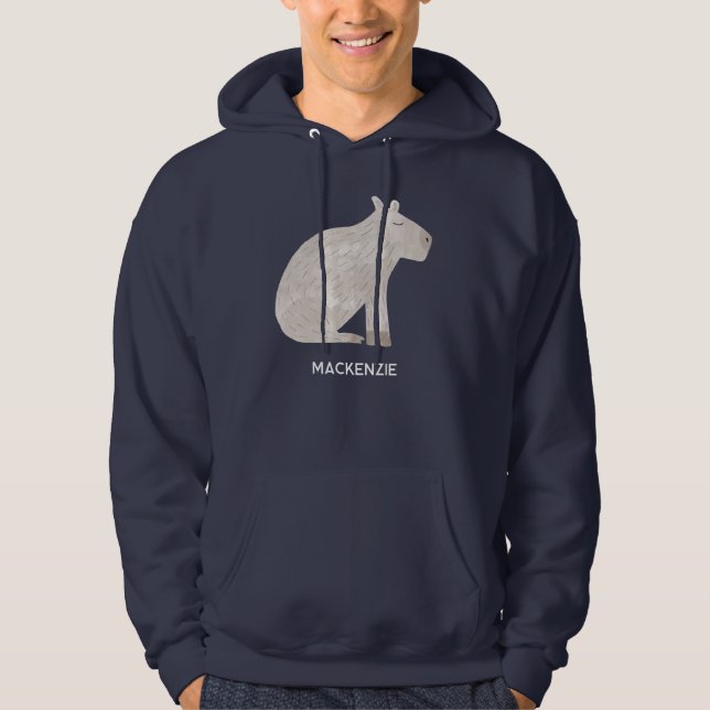 Capybara Personalisiert Hoodie (Vorderseite)