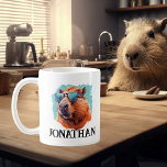 Capybara Personalisiert Kaffeetasse<br><div class="desc">Dieses Design kann durch Auswahl der Option Design bearbeiten personalisiert werden. Sie können auch auf andere Gegenstände übertragen. Kontaktieren Sie mich unter colorflowcreations@gmail.com oder nutzen Sie die Chat-Option oben auf der Seite, wenn Sie dieses Design auf einem anderen Produkt haben möchten oder Hilfe bei diesem Design benötigen. Sehen Sie mehr...</div>