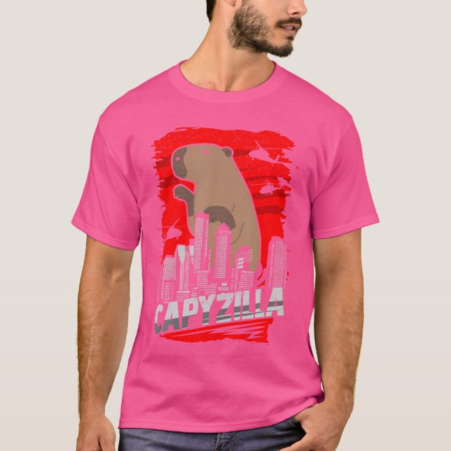 Capybara Pet Rodent Capyzilla T-Shirt (Vorderseite)
