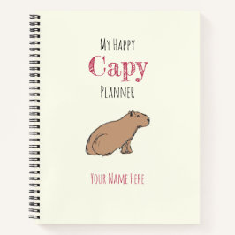 Capybara Planner Niedlich Chill HandGezeichnet Rod Notizbuch